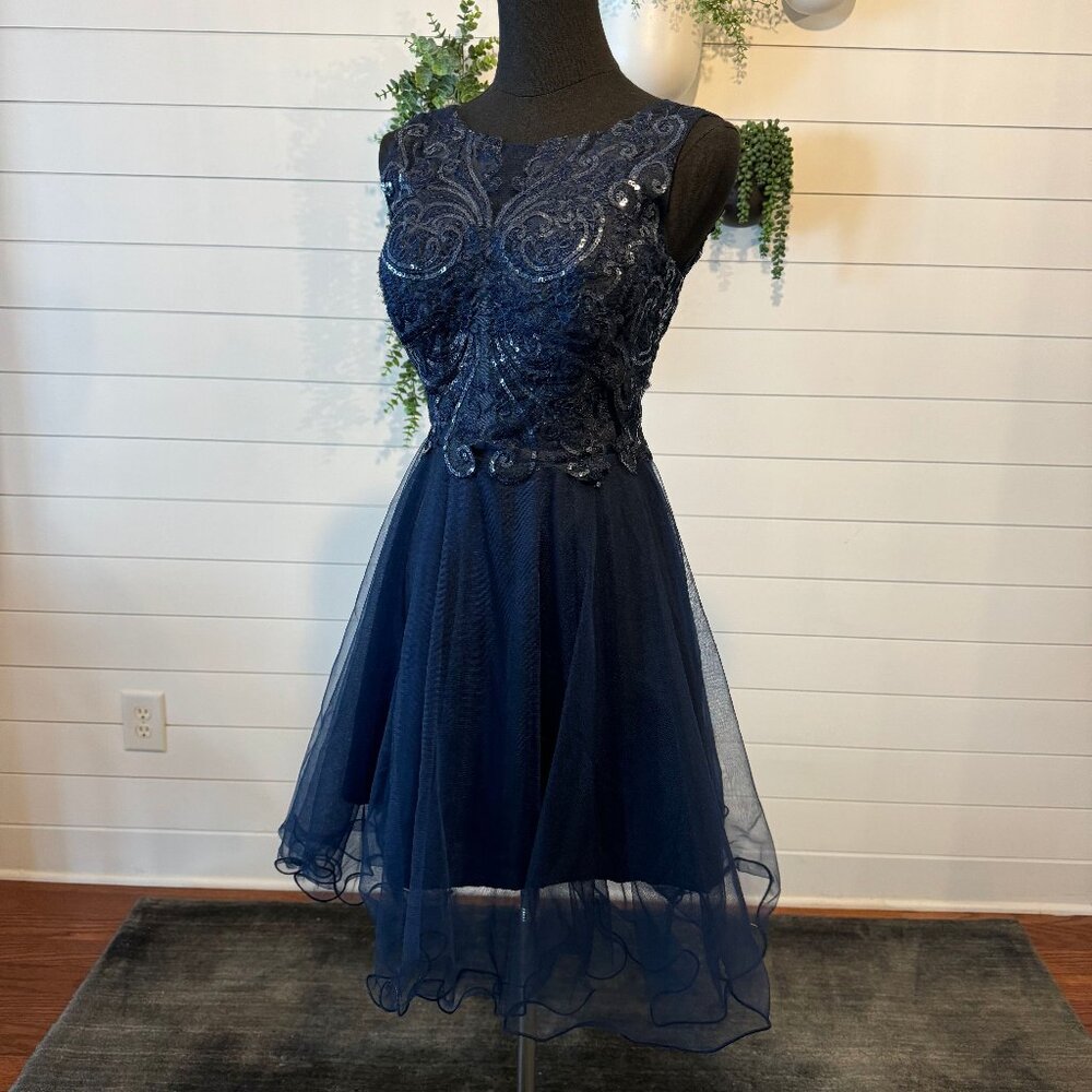 JJs House Navy Blue Lace Dress